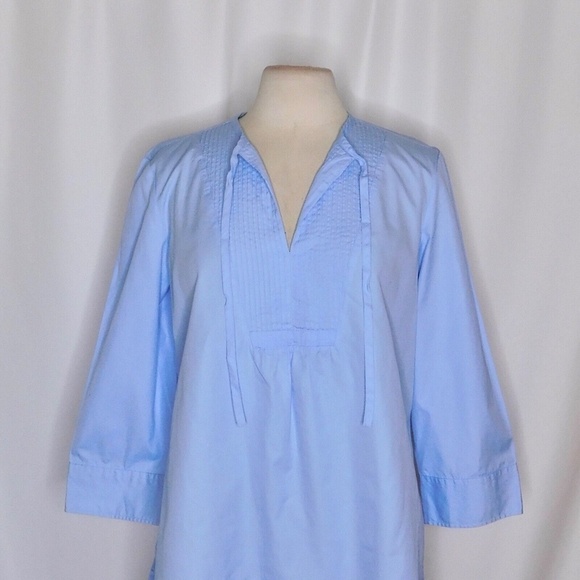 Lands' End Blue Tunic Relaxed Boxy Style - Picture 3 of 10